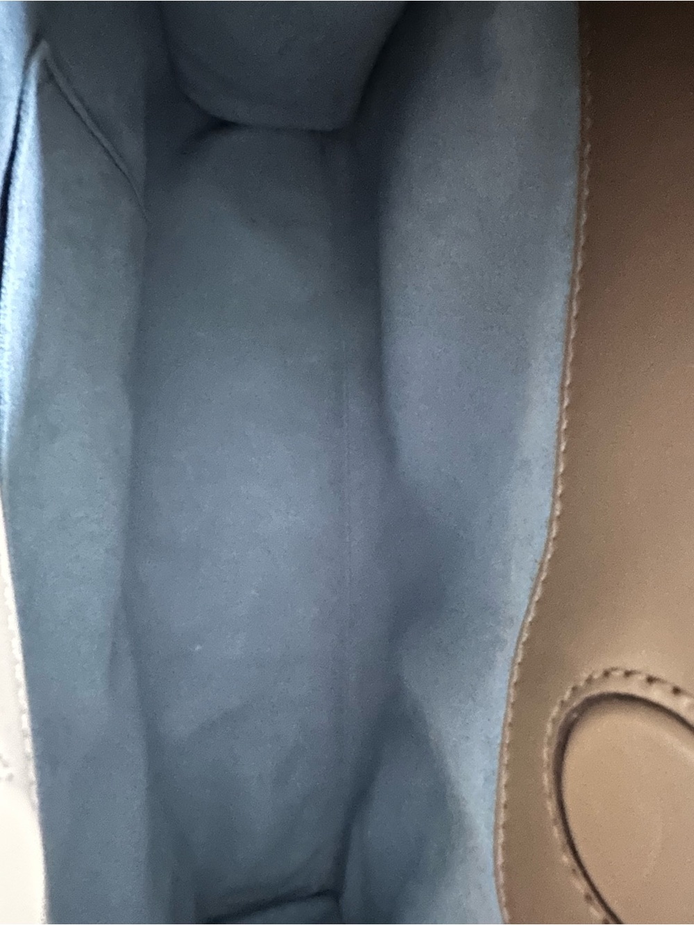 Gucci Taupe Leather Bamboo-Handle Satchel with Navy & Red Strap - Picture 9 of 16
